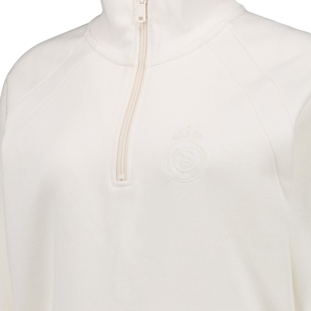 Womens Vintage Zip Sweatshirt Beige