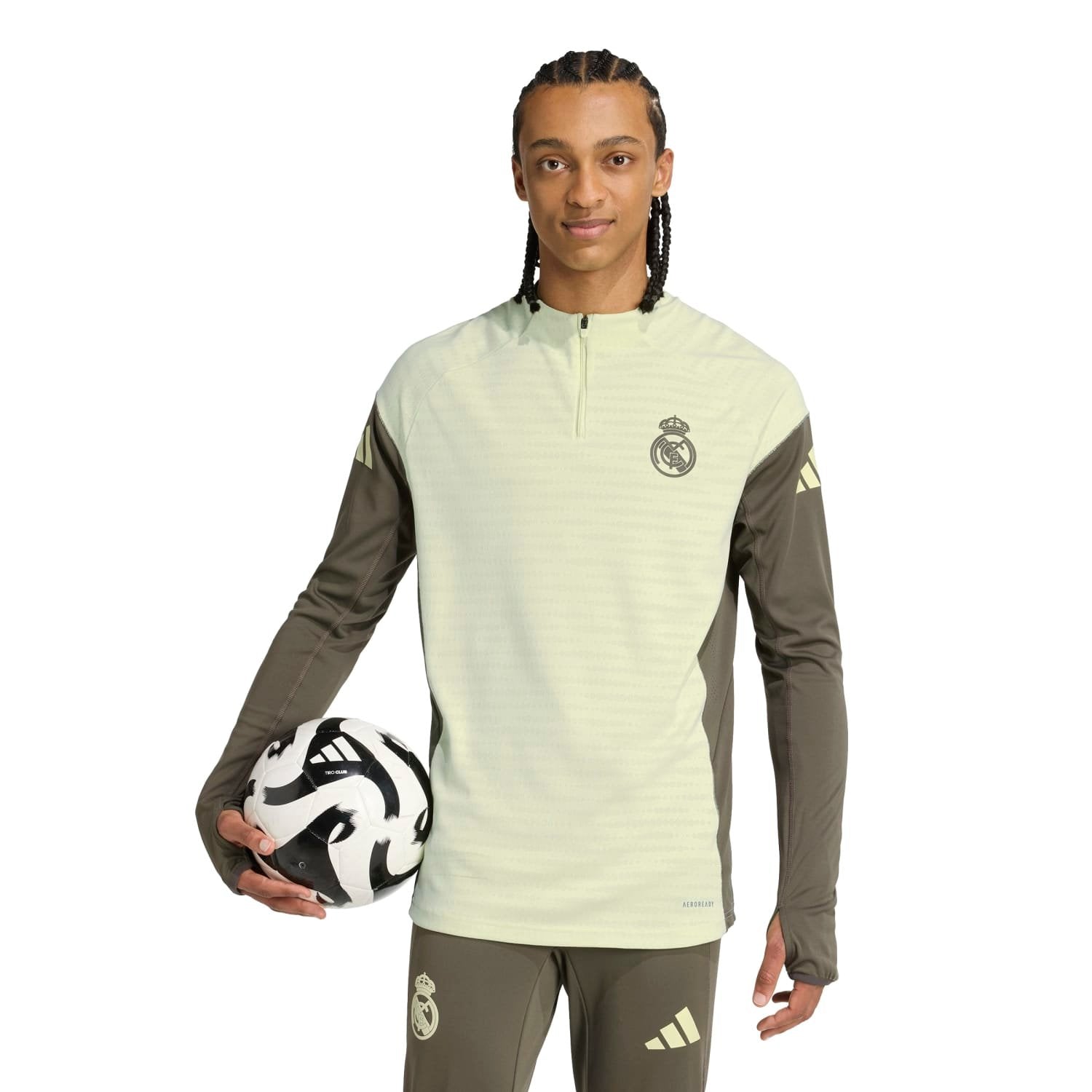 Mens adidas Pro Training Top 25/26 Lime Green – Official Real