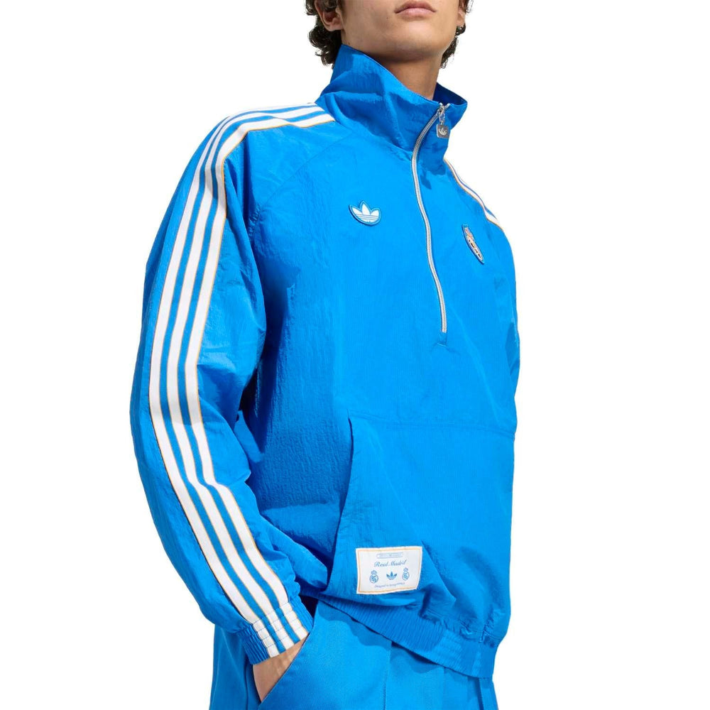 Mens adidas Originals Terrace Icons Half Zip Jacket 25/26 Blue