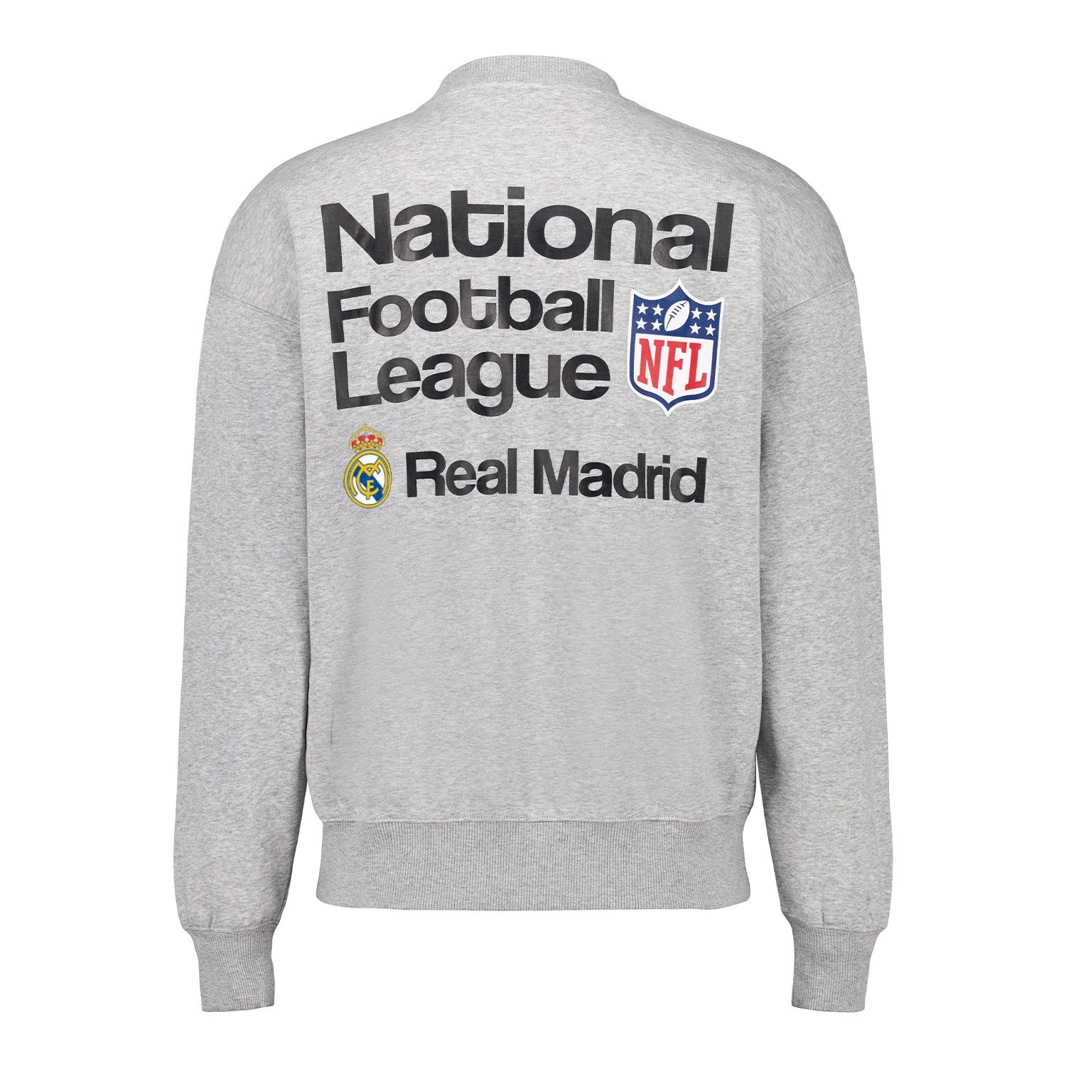 Mens Real Madrid x NFL Crew Sweatshirt Grey