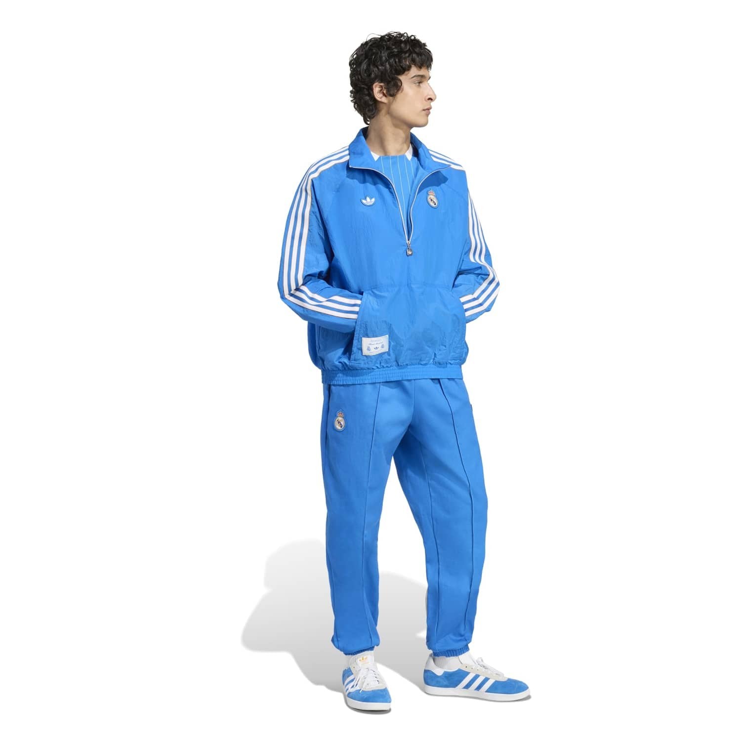 Mens adidas Originals Terrace Icons Half Zip Jacket 25/26 Blue