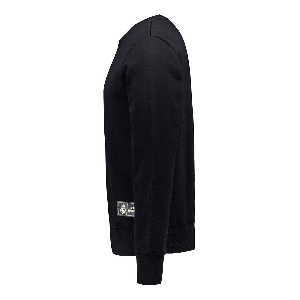 Mens Blackout Sweatshirt Crest Black Real Madrid