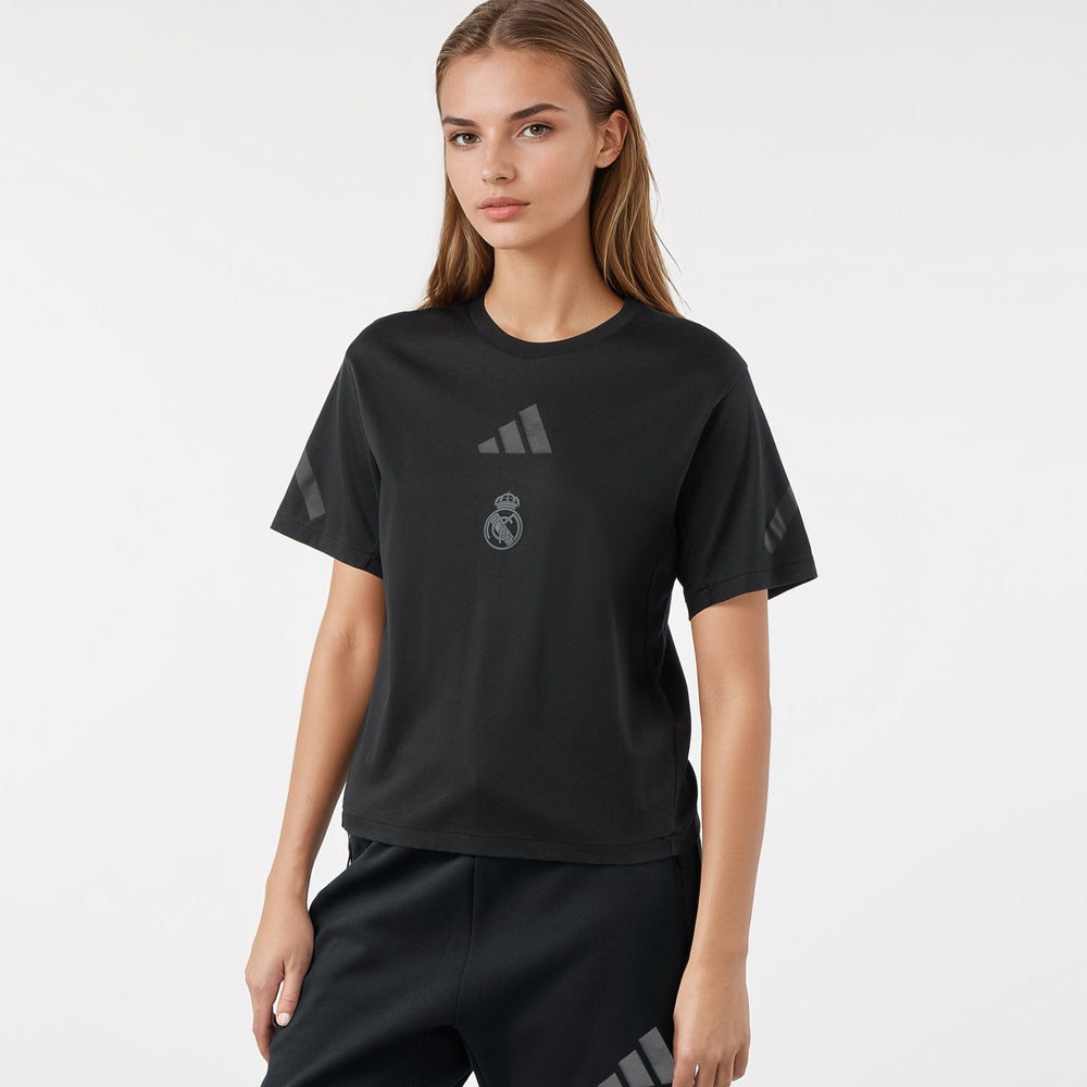 Womens adidas Real Urban T-Shirt Black