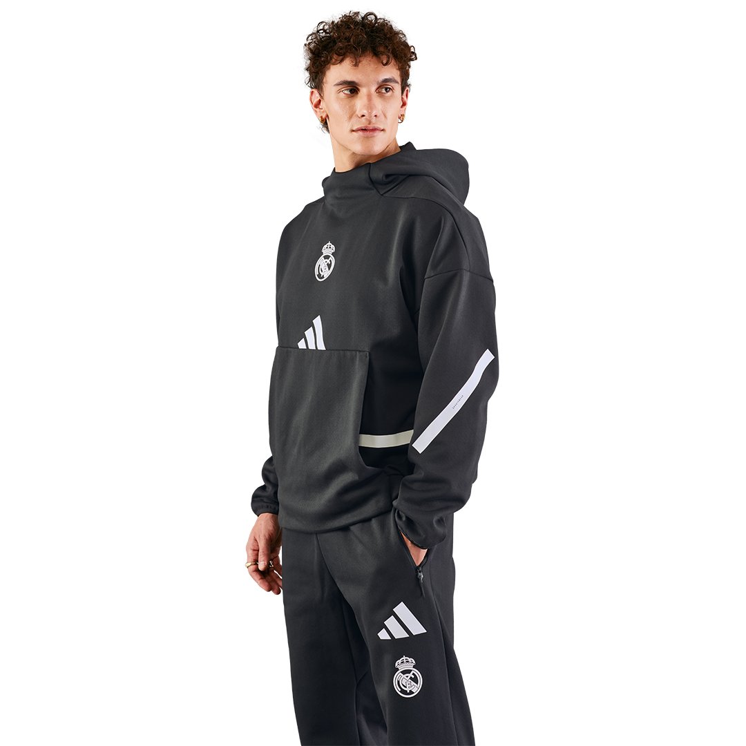 Mens adidas Real Urban Hoodie Black – Official Real Madrid Store