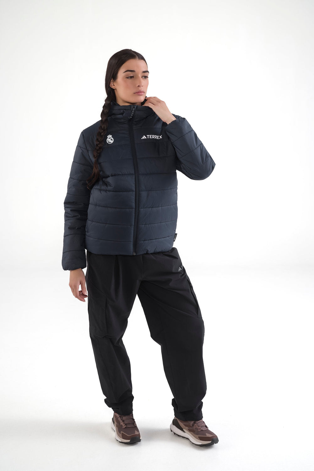 Womens adidas Terrex CLIMAWARM Insulated Rain Jacket Navy