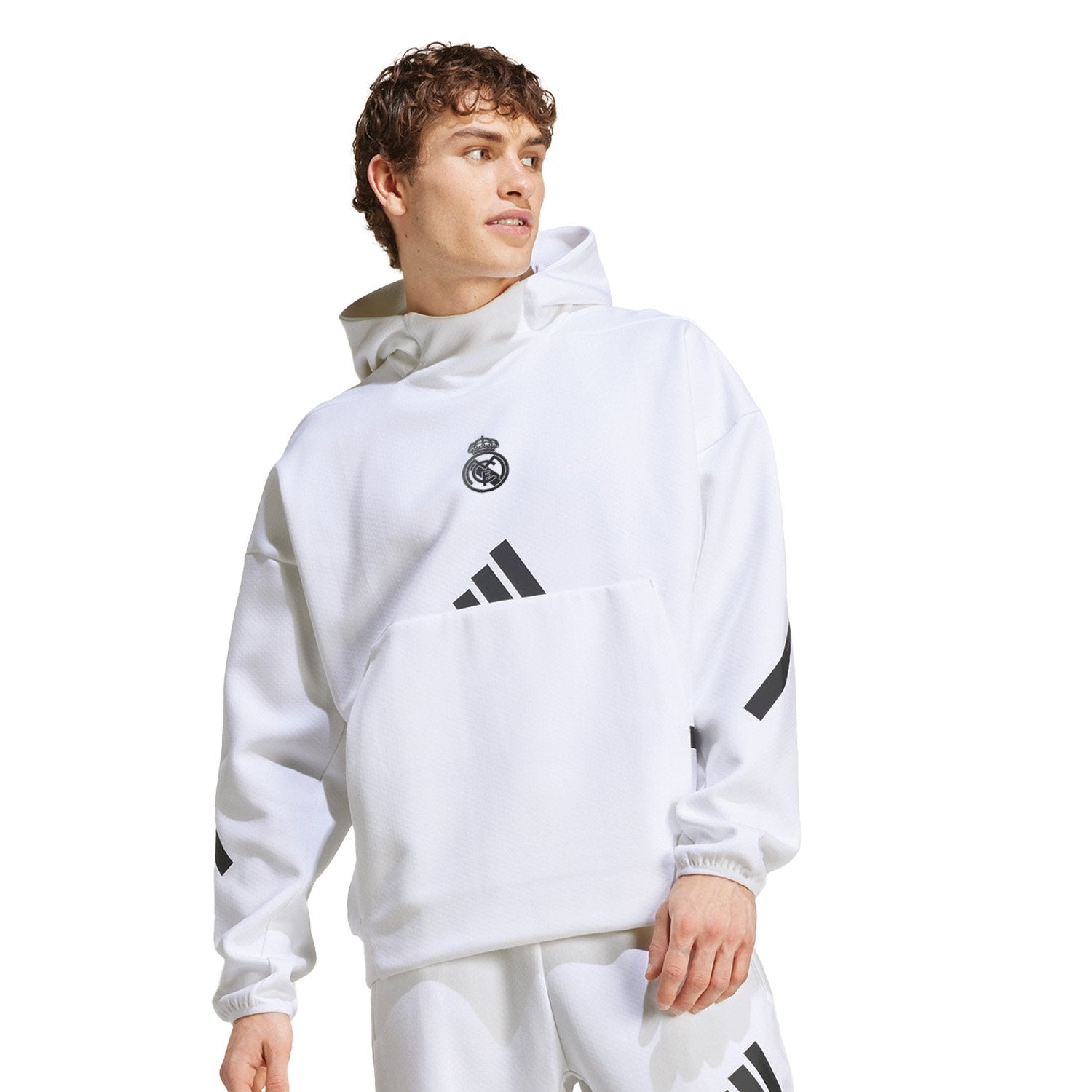 Mens adidas Real Urban Hoodie White