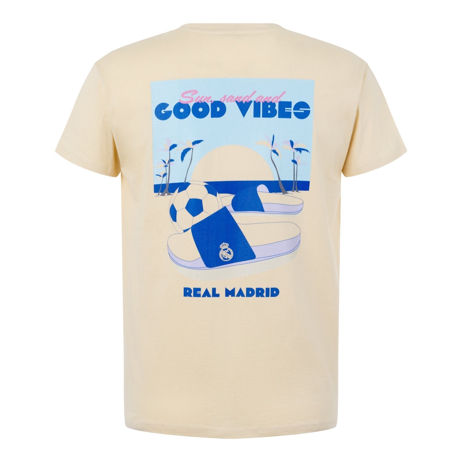 Mens Blue Summer Vibes T-Shirt Beige – Official Real Madrid Store