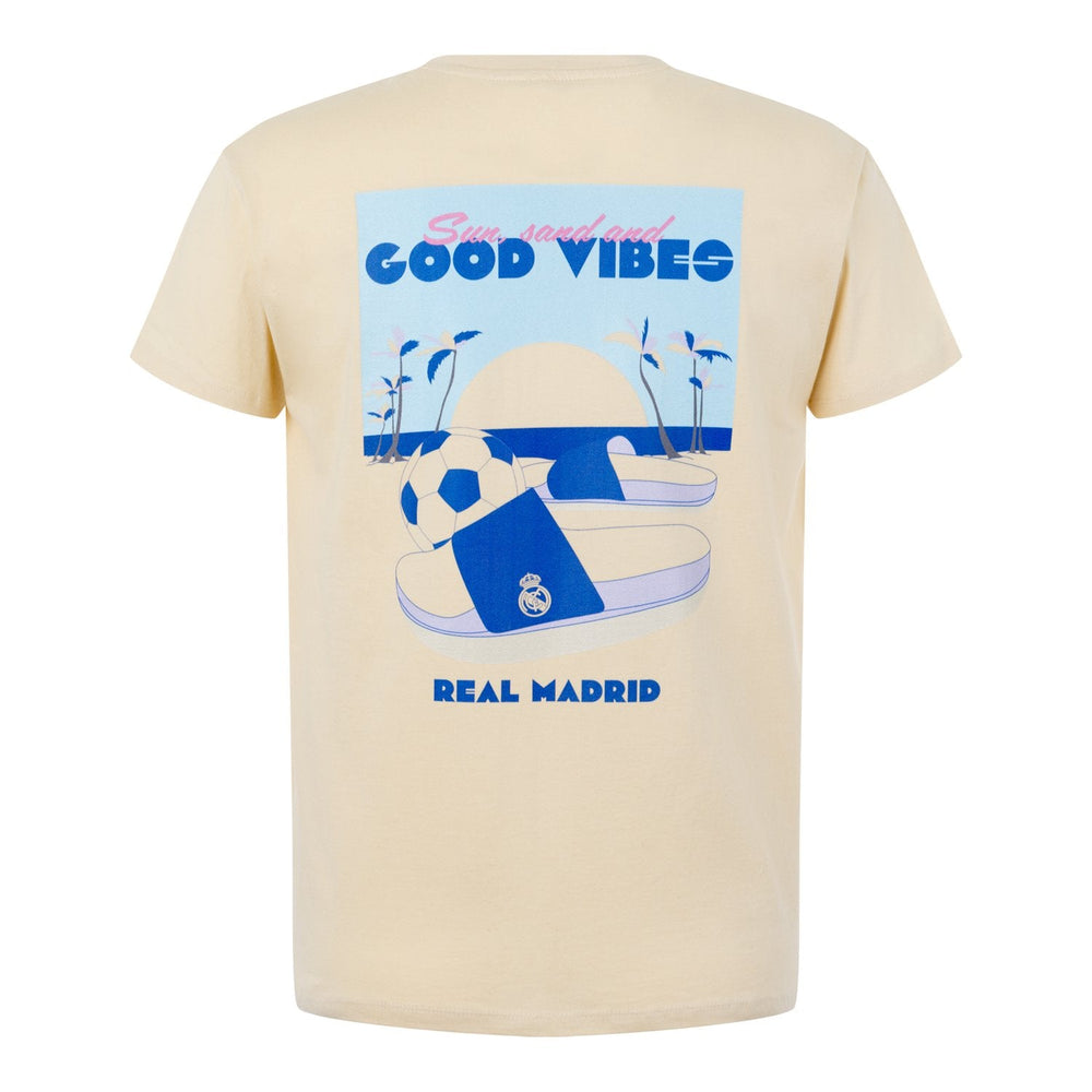 Mens Blue Summer Vibes T-Shirt Beige