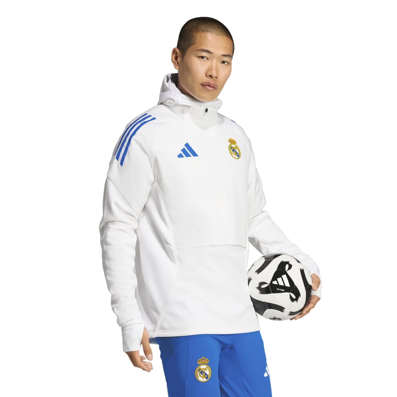 Mens adidas UCL Training Winter Top 25/26 White – Official Real
