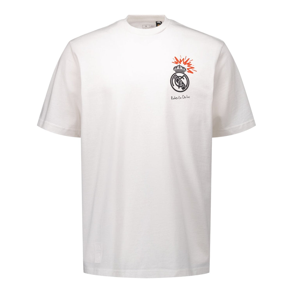 Mens T-Shirt Roberto Carlos adidas Magic Moments White