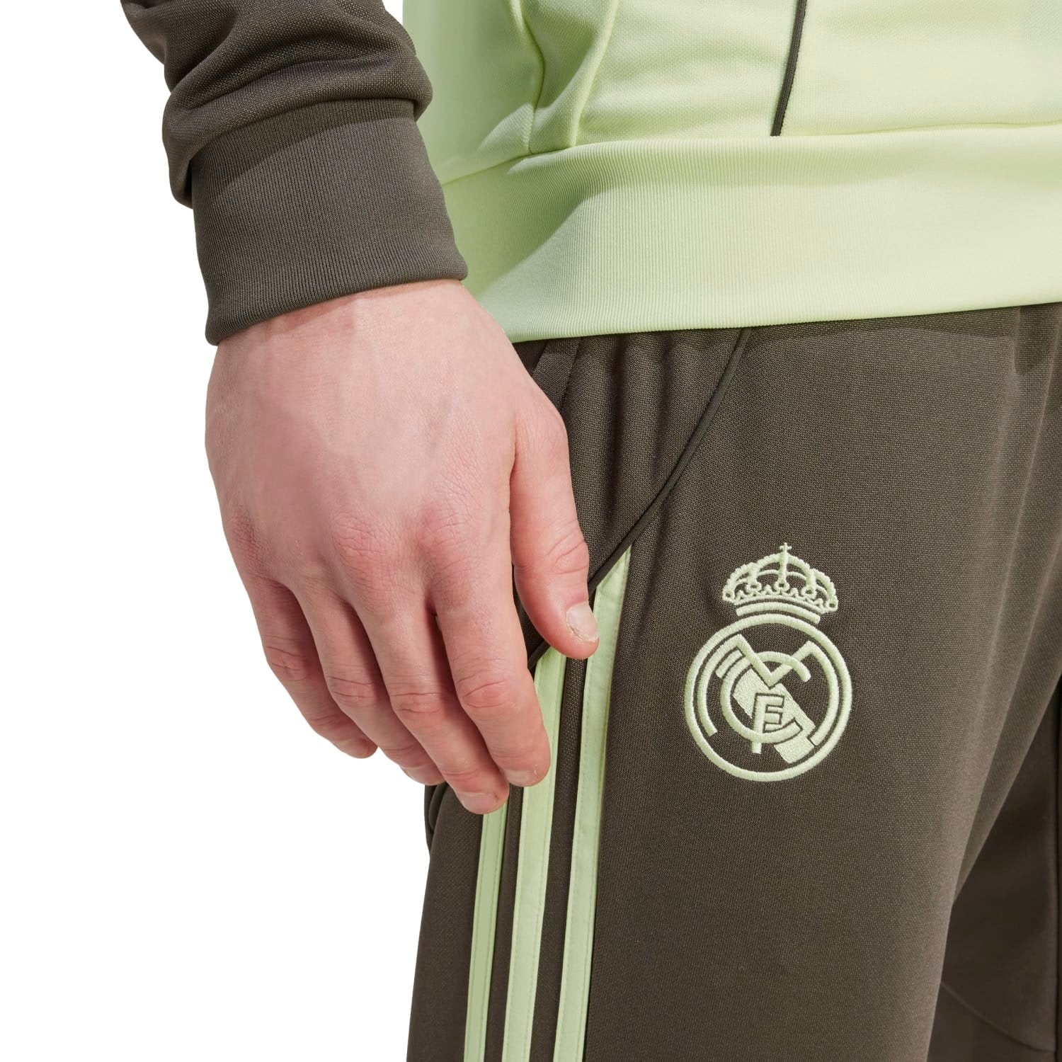 Mens adidas Training Tracksuit 25/26 Lime Green/ Dark Olive