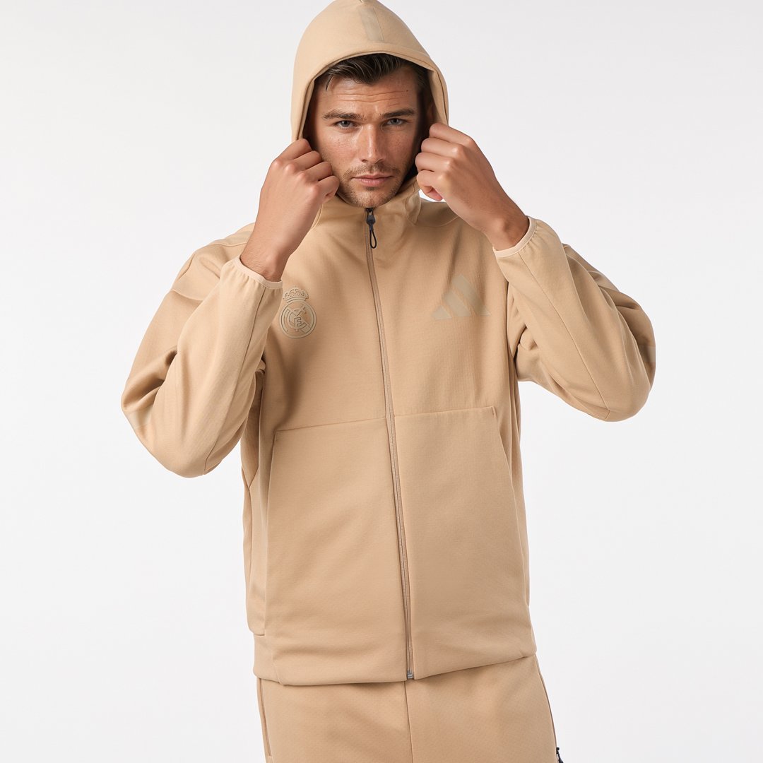 FCRB LYCRA HOODED BLOUSON ベージュ XL Mens Adidas Real Urban Full Zip Hoodie Beige – Official Real