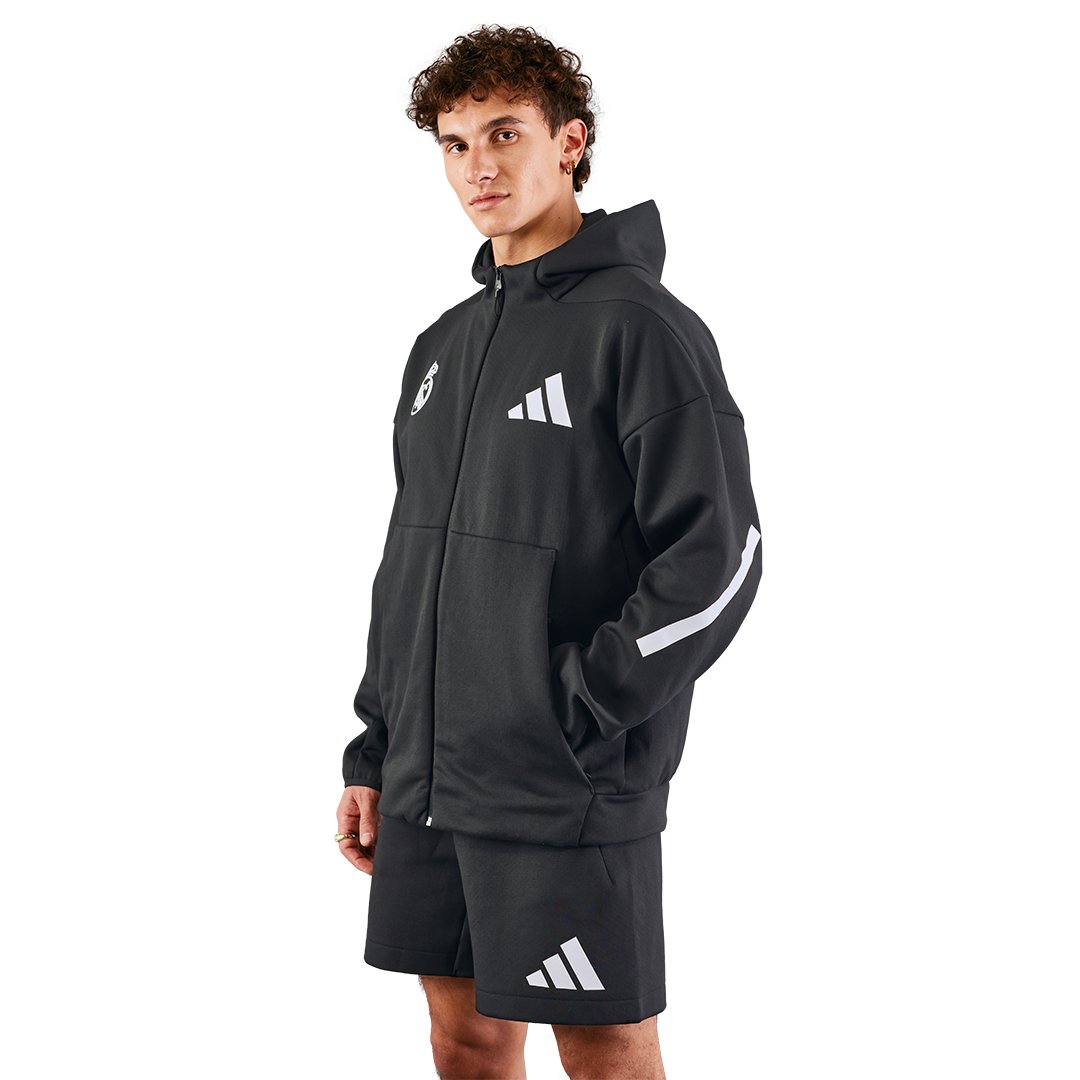 Mens adidas Real Urban Full Zip Hoodie Black – The Official Real