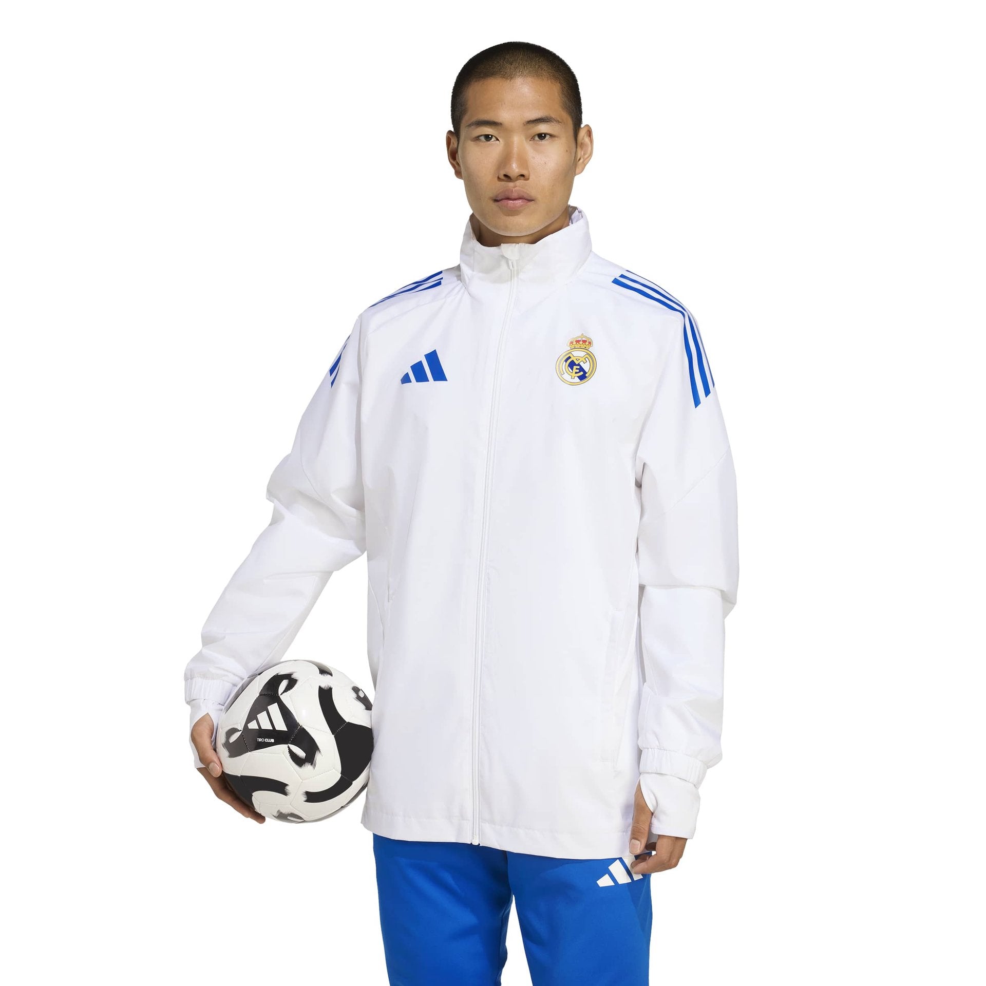 Mens adidas UCL Training All Weather Jacket 25/26 White