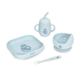 Set Vajilla 4 Piezas de Silicona Azul Real Madrid