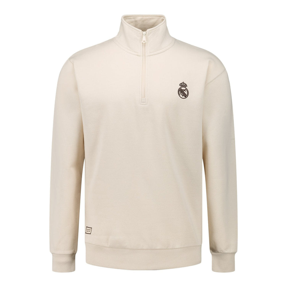Mens Classic Zip Sweatshirt Beige