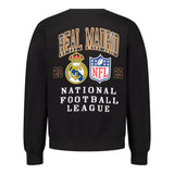 Mens Real Madrid x NFL Crew Sweatshirt Black