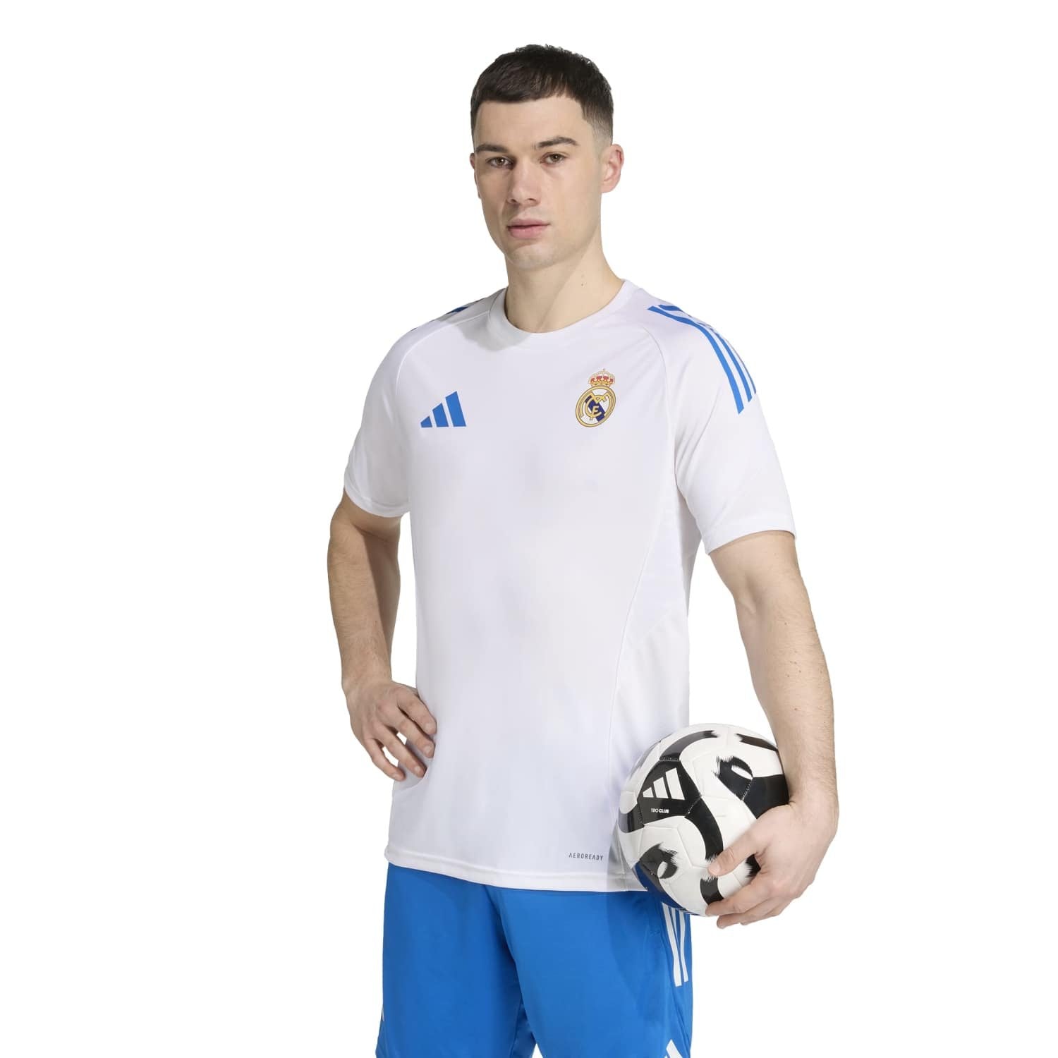 Mens adidas UCL Training Shirt 25/26 White – The Official Real