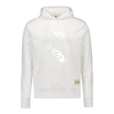 Sudadera Capucha Hombre Blackout Escudo Blanca Real Madrid