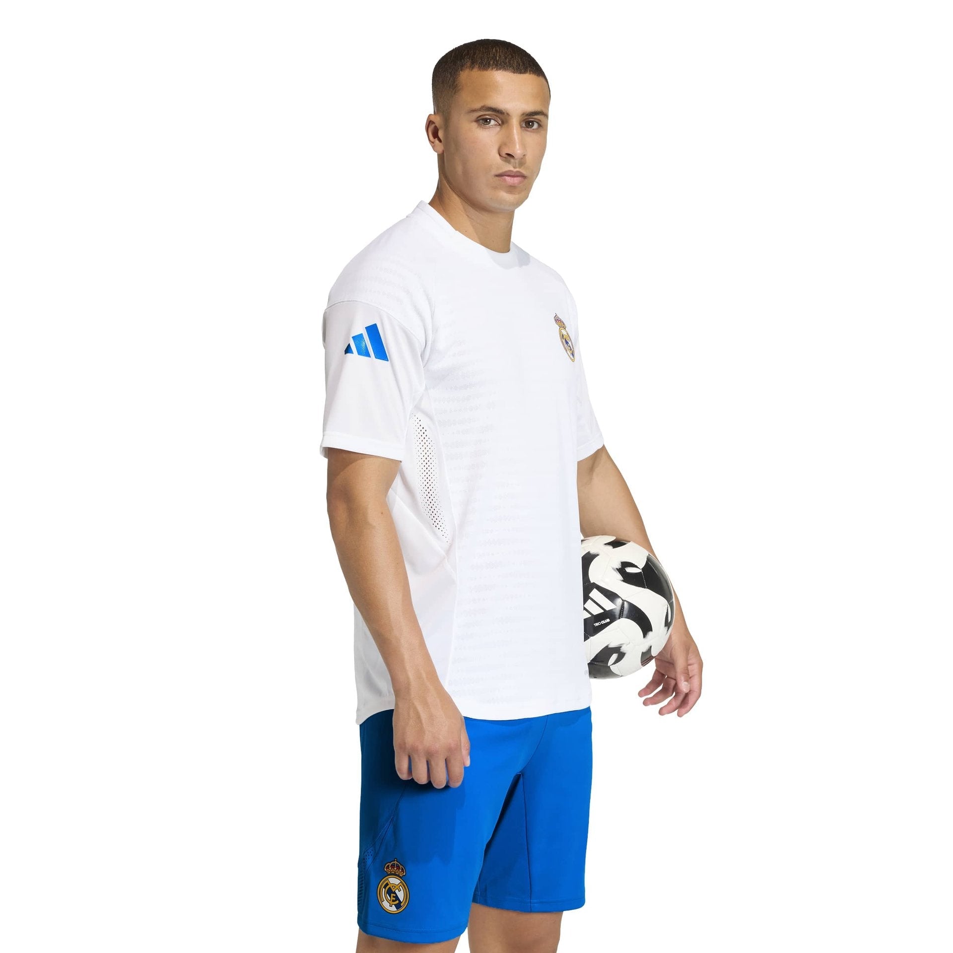 Mens adidas UCL Pro Training Shirt 25/26 White – Official Real