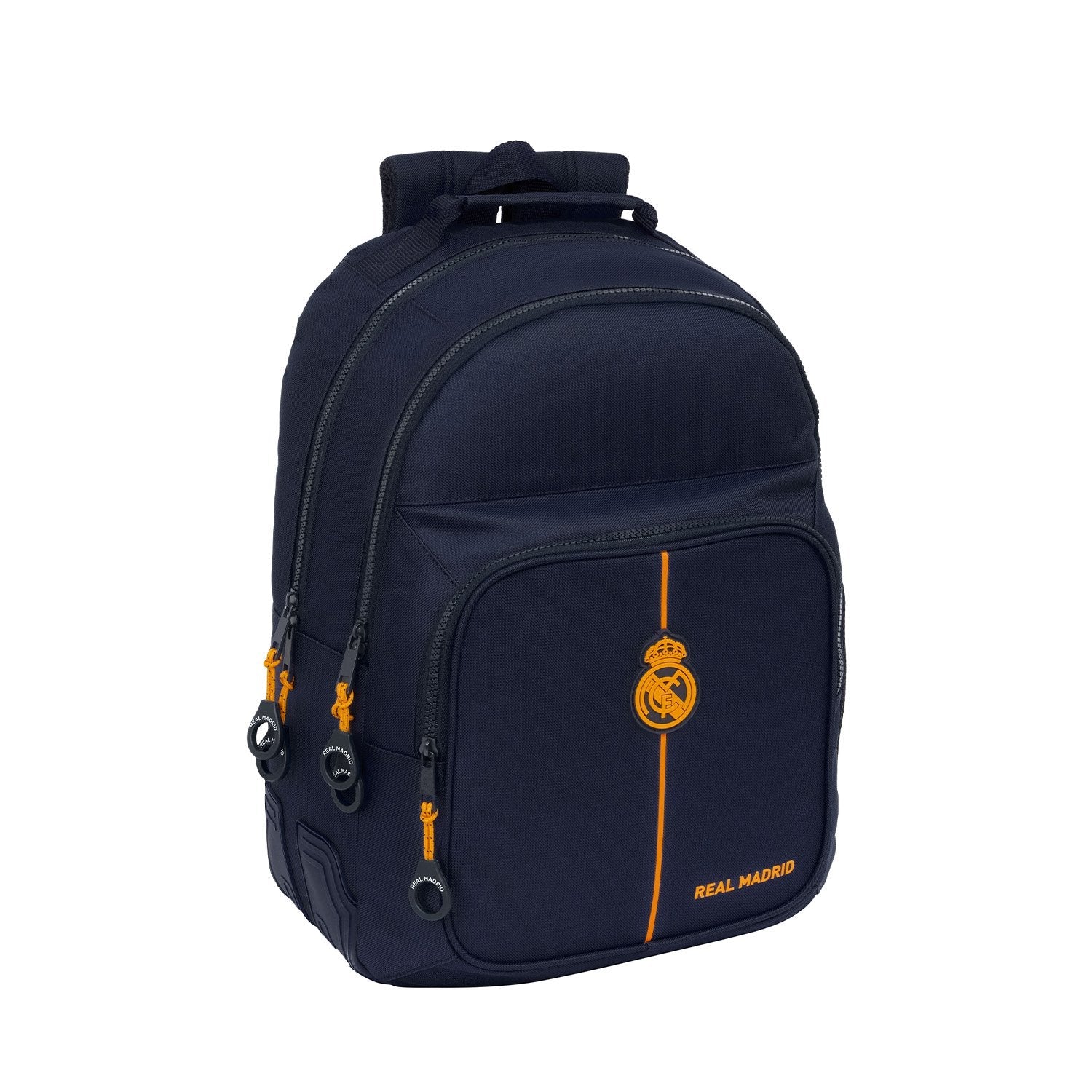 Double Backpack Reinforced Navy Blue Real Madrid