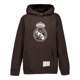 Sweat à capuche enfant blason couleur Washed Black Real Madrid