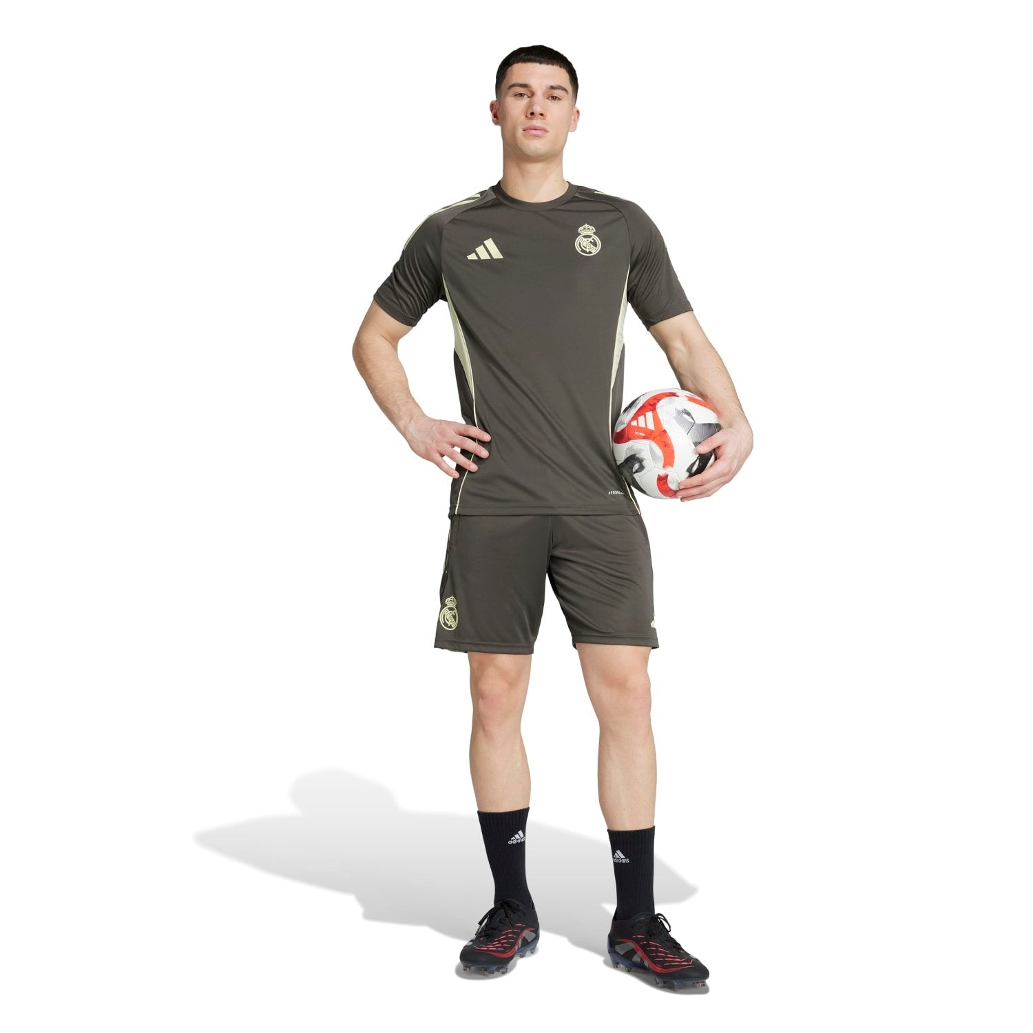 Mens adidas Training Shirt 25/26 Dark Olive – Official Real Madrid