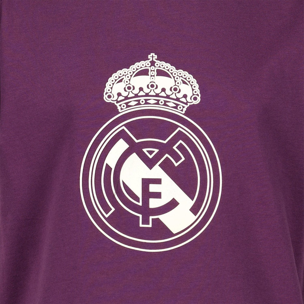 Kids Color Crest T-Shirt Purple Real Madrid