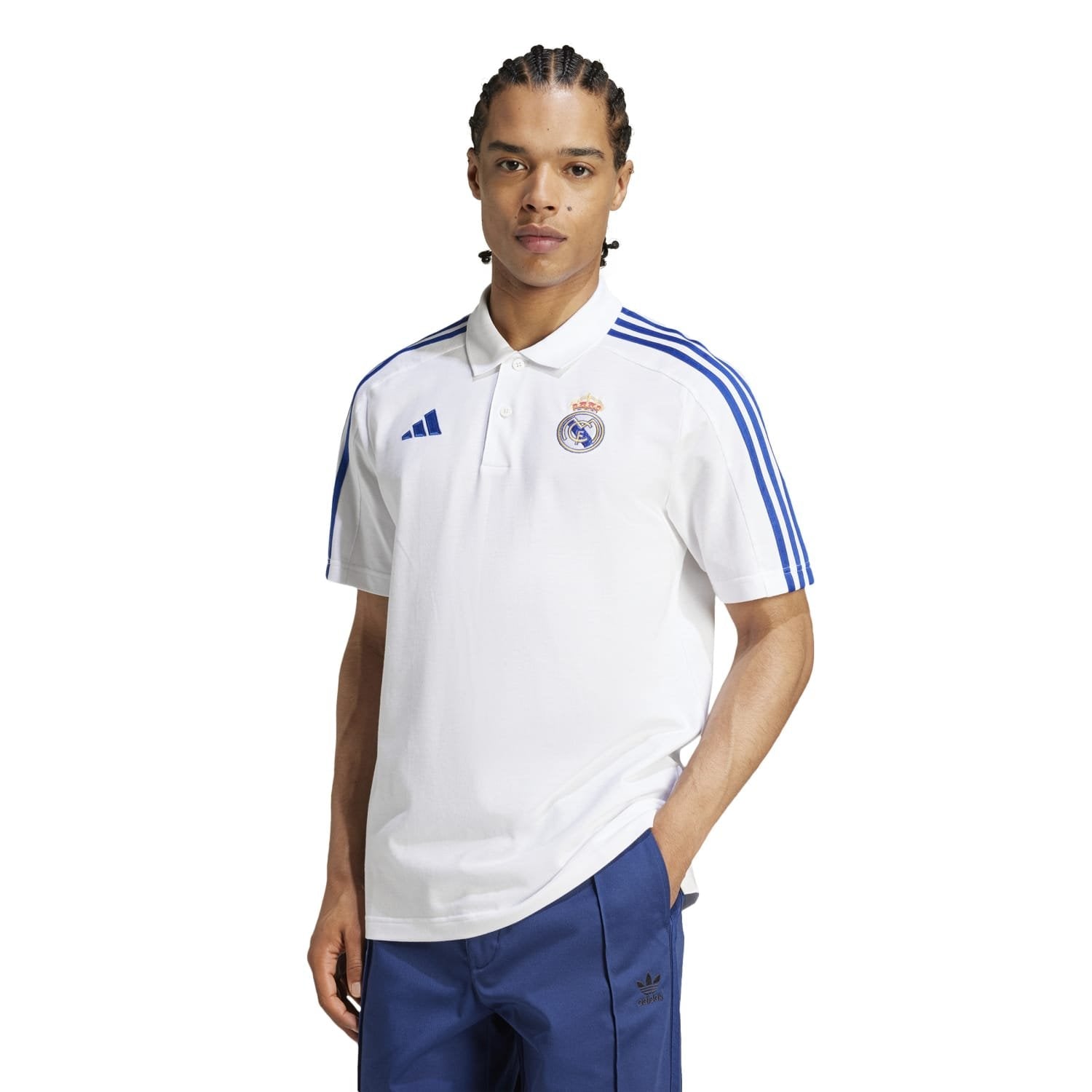 Mens adidas DNA Polo 25/26 White – Official Real Madrid Store