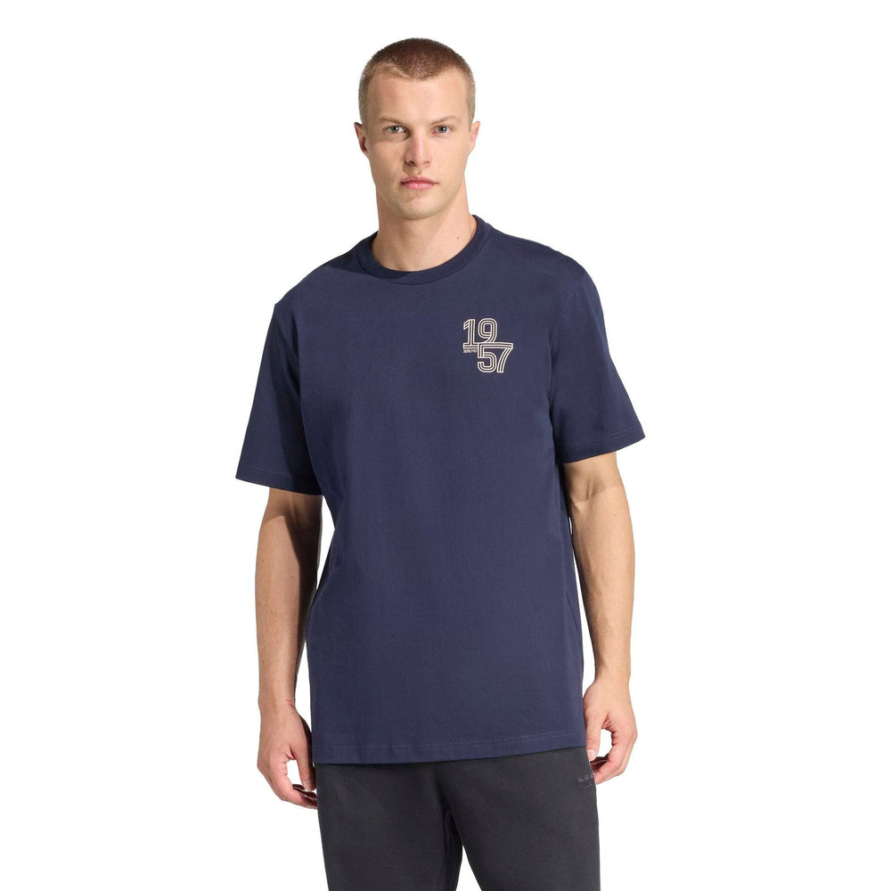 Mens adidas Heritage Pack T-Shirt Navy | 1957