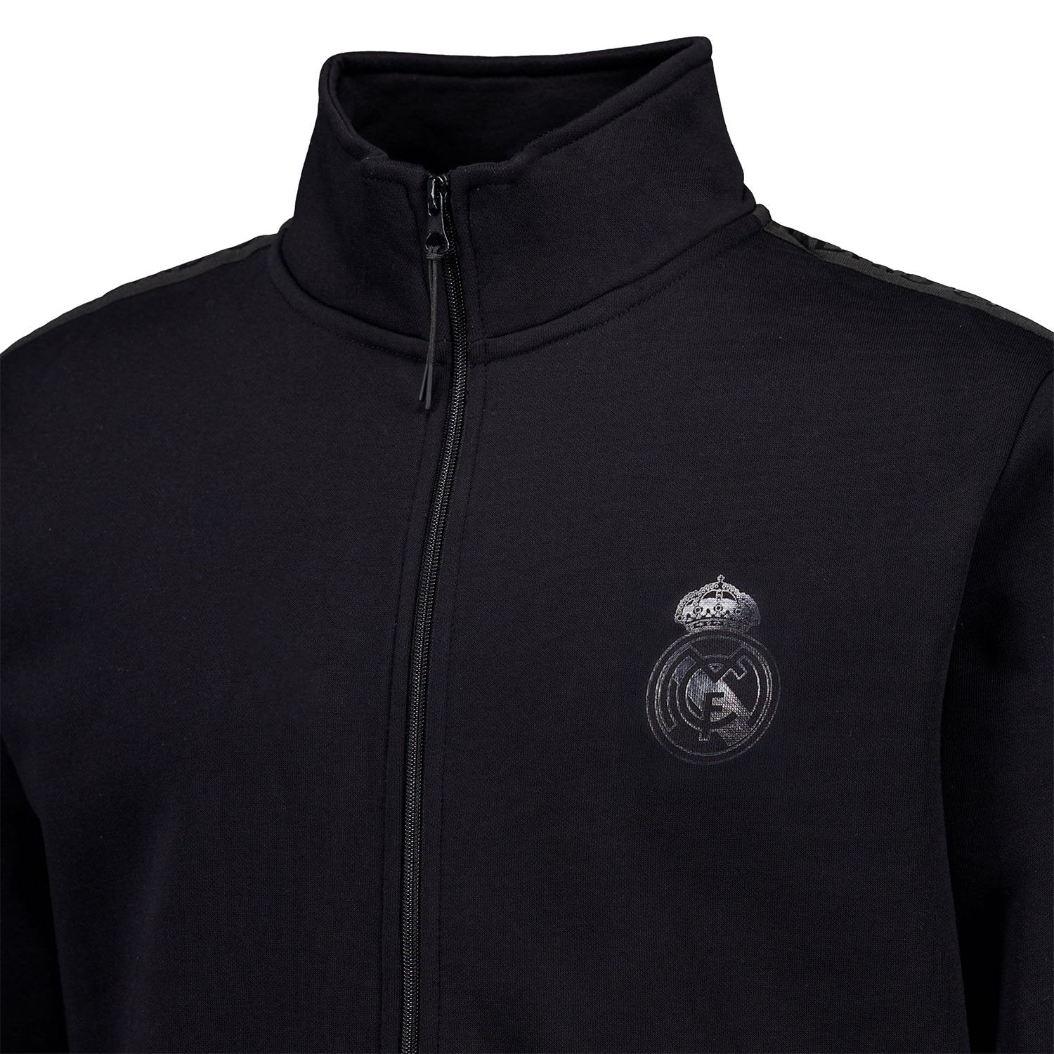 Mens Blackout Track Top Tape Black Real Madrid