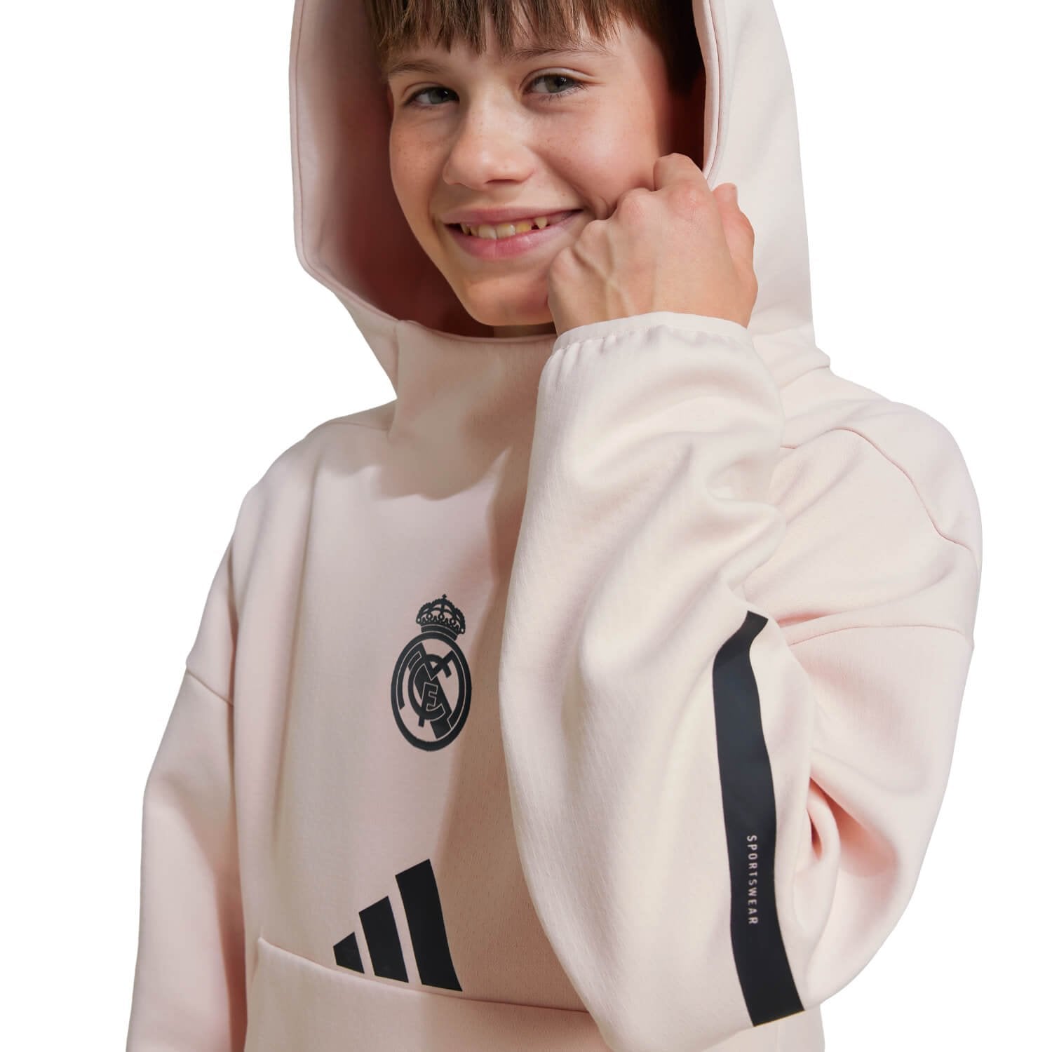 Kids adidas Real Urban Hoodie Light Pink/ Black