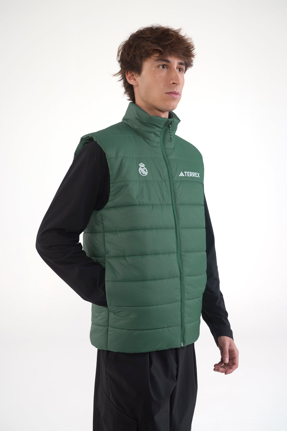 Mens adidas Terrex CLIMAWARM Rain Padded Vest Green