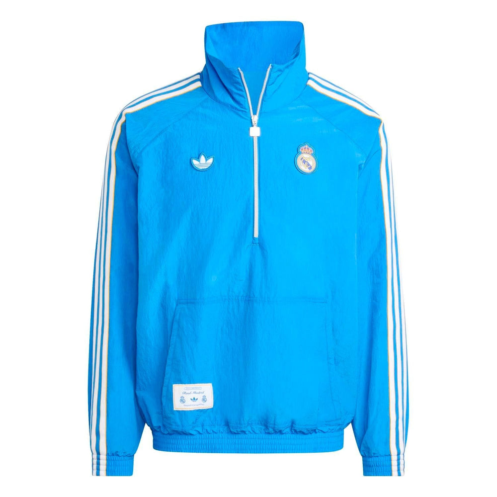 Mens adidas Originals Terrace Icons Half Zip Jacket 25/26 Blue