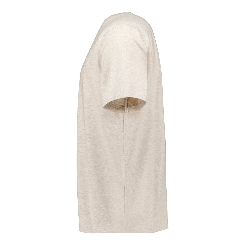 Mens Plum Noir Stitch Neck T-Shirt Cream