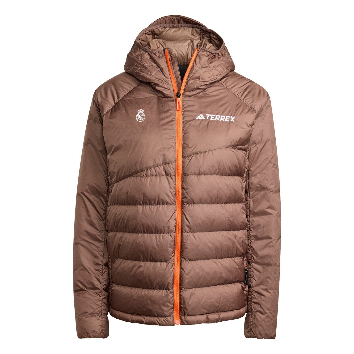 Womens adidas Terrex CLIMAWARM+ Rain Jacket Brown