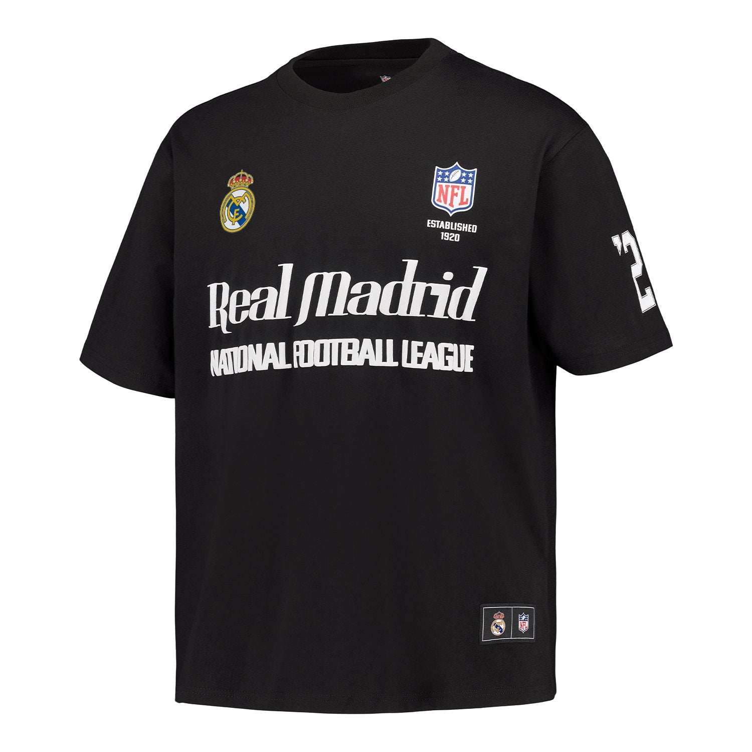 Mens Real Madrid x NFL T-Shirt Black