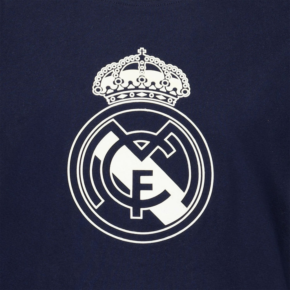 Kids Color Crest T-Shirt Navy Real Madrid