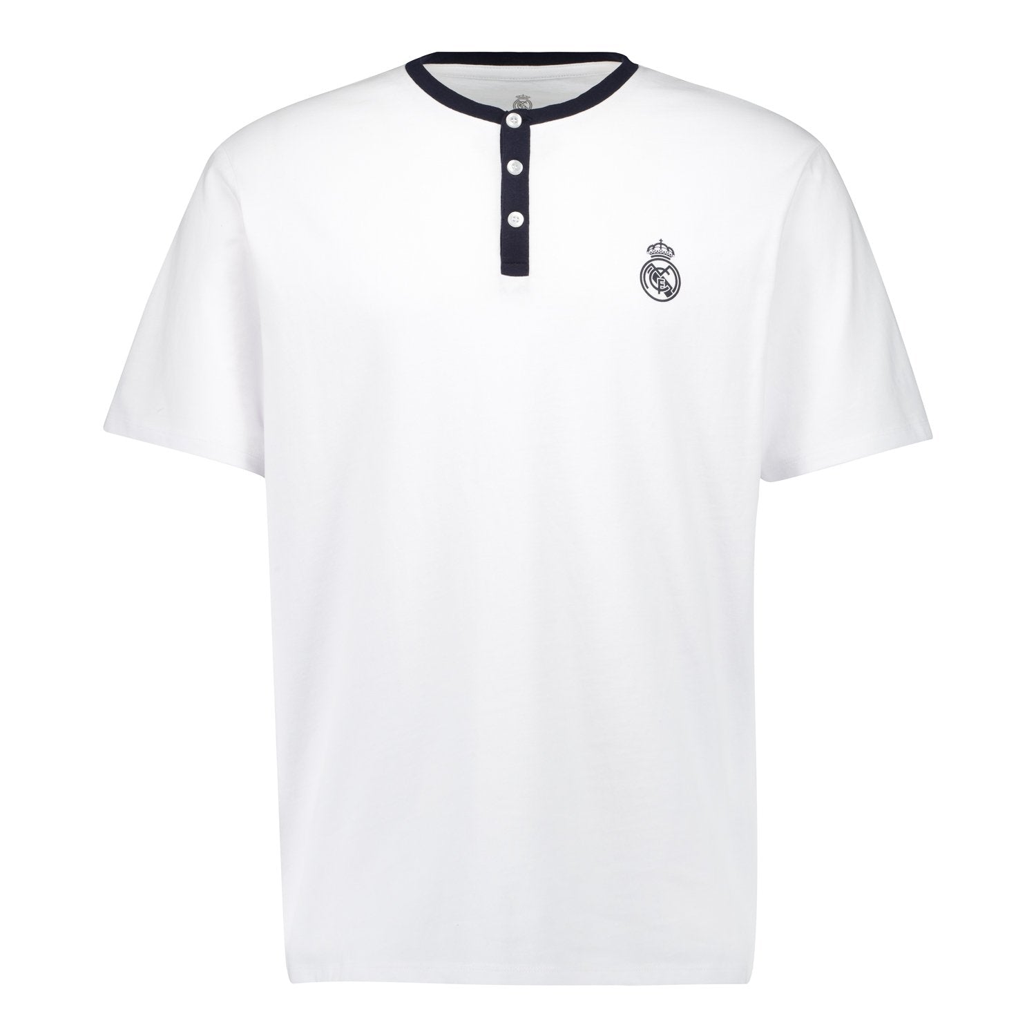 Mens Real Madrid White Dreams Pijama Set T-Shirt & Fleece Trousers Navy