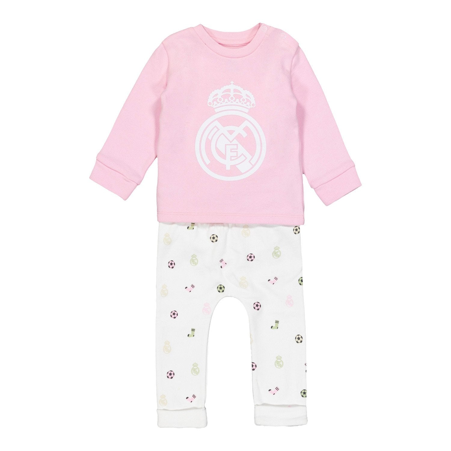 Set Pant & T-Shirt Baby Pink/White Real Madrid