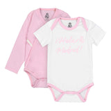 Lot de 2 bodies bébé Rose/Blanc Real Madrid