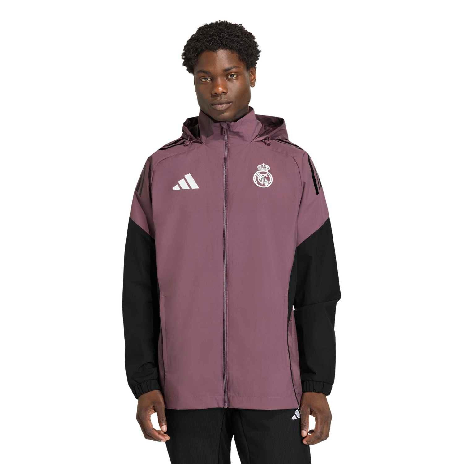 Mens adidas Training All Weather Jacket 25/26 Purple – Real Madrid