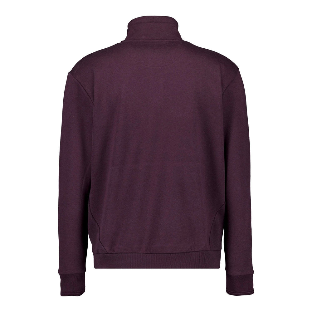 Mens Plum Noir 1/4 Zip Sweat Plum