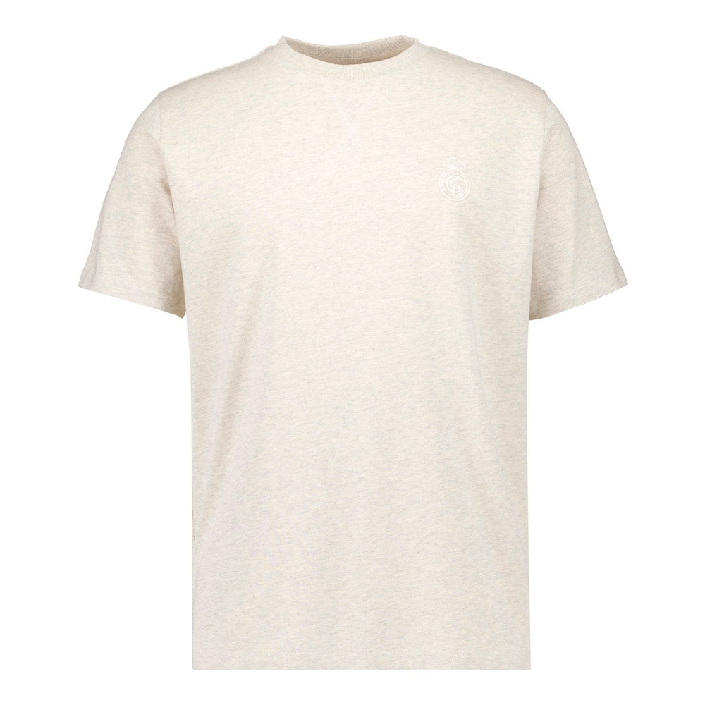 Mens Plum Noir Stitch Neck T-Shirt Cream