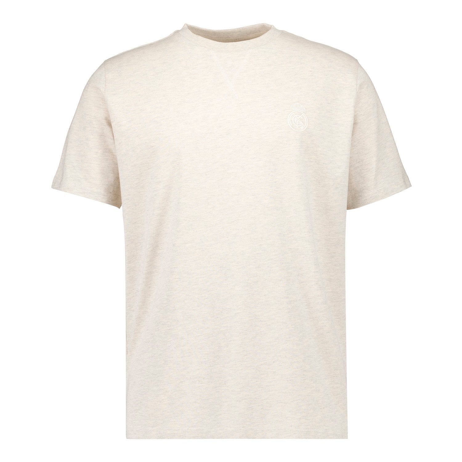 Mens Plum Noir Stitch Neck T-Shirt Cream