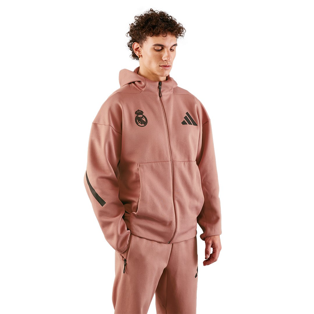 Mens adidas Real Urban Full Zip Hoodie Brown – The Official Real