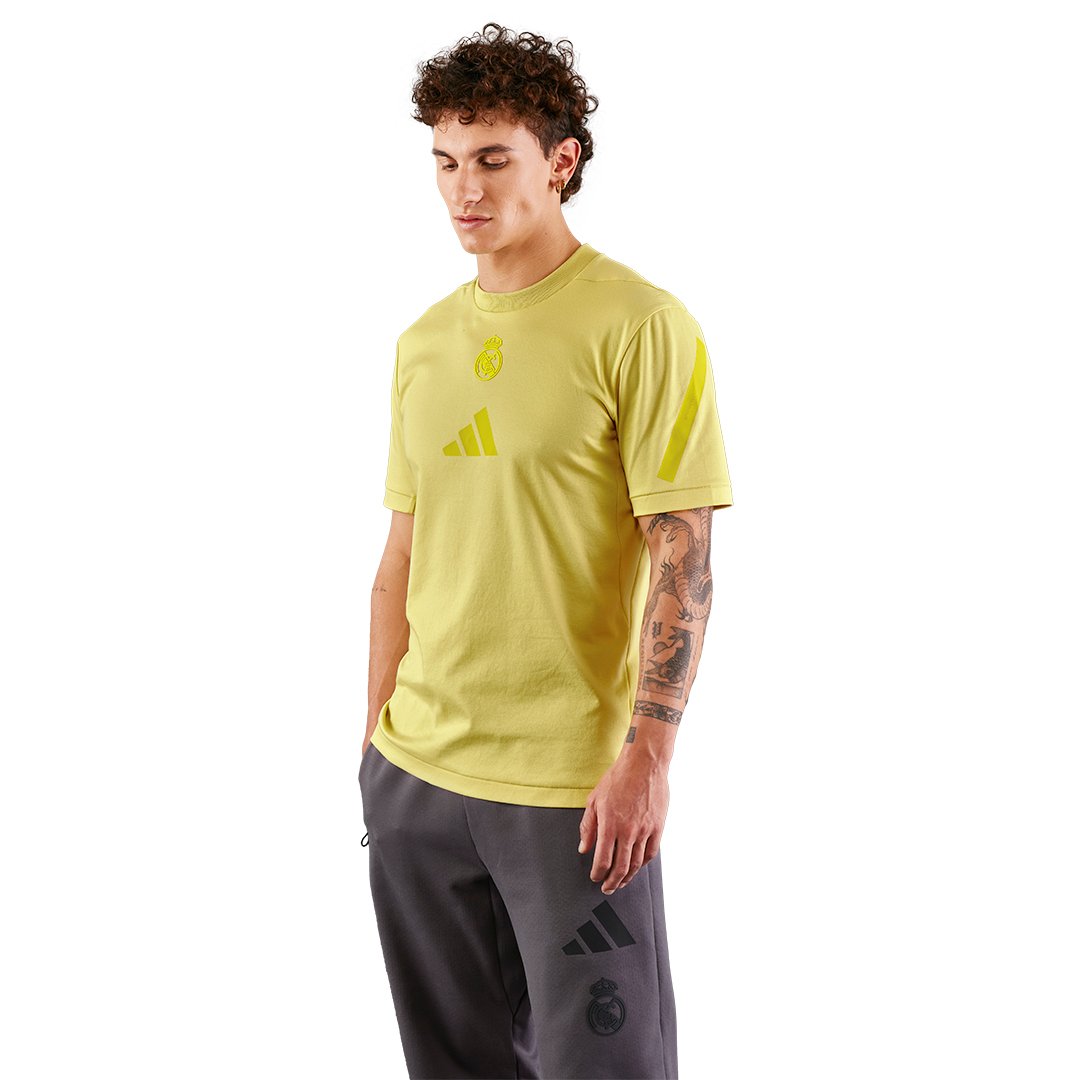 Mens adidas Real Urban T-Shirt Yellow