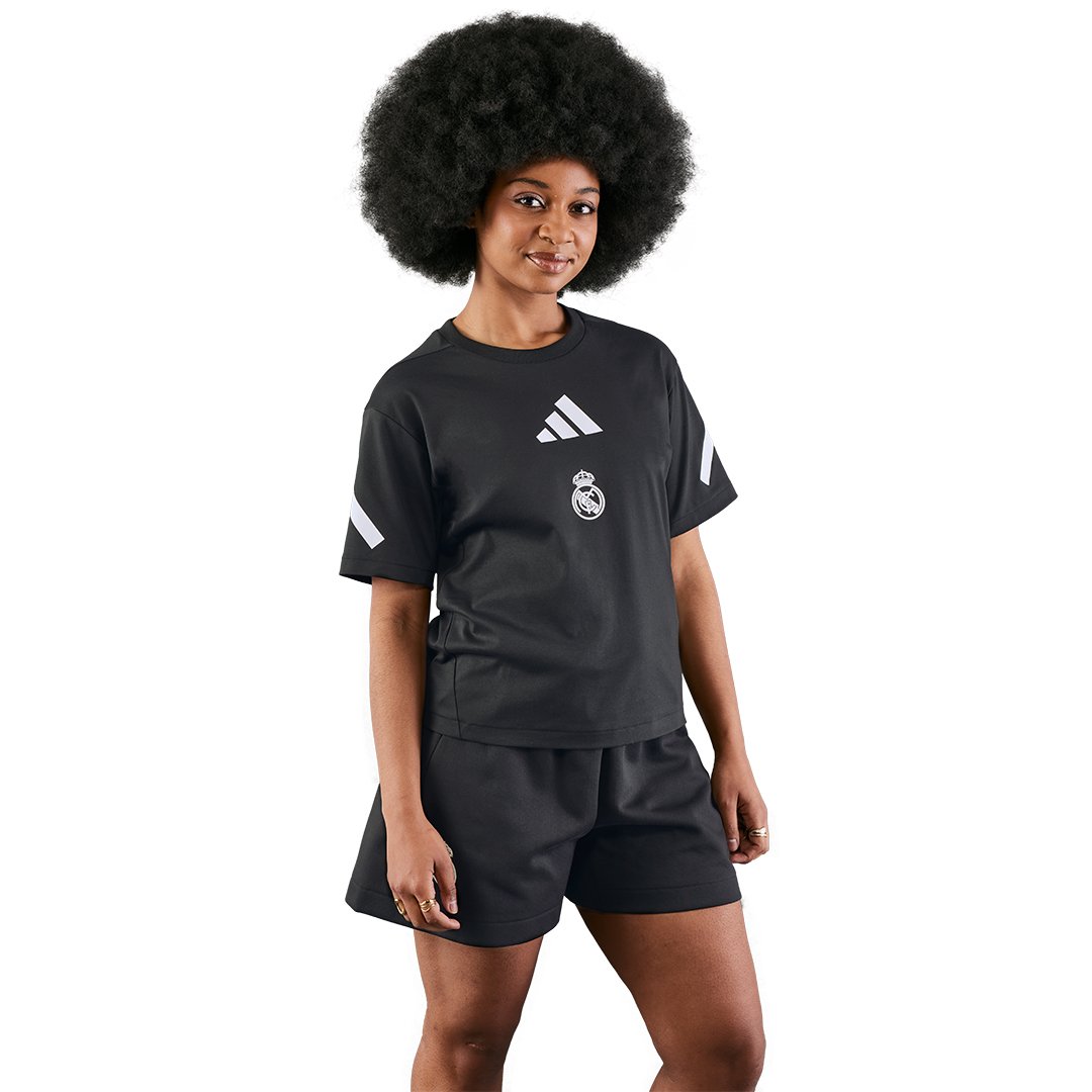 Womens adidas Real Urban T-Shirt Black