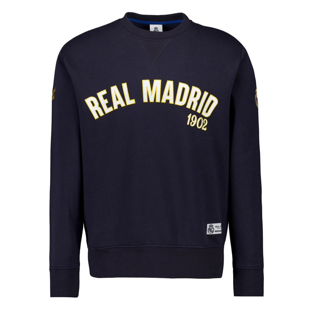 Mens Baseball Crewneck Sweatshirt Navy Real Madrid
