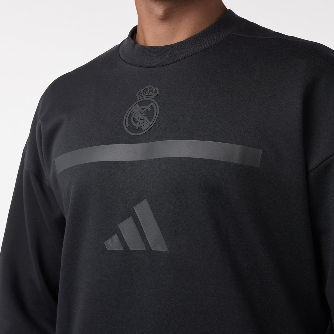 Mens adidas Real Urban Crew Sweatshirt Black